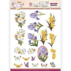 (SB10641)3D Push Out - Jeanine's Art - Perfect Butterfly Flowers - Gladiolus