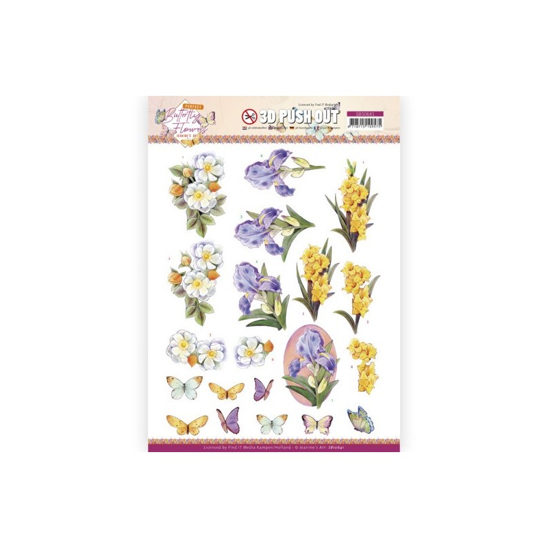 (SB10641)3D Push Out - Jeanine's Art - Perfect Butterfly Flowers - Gladiolus