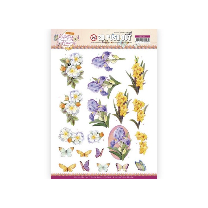 (SB10641)3D Push Out - Jeanine's Art - Perfect Butterfly Flowers - Gladiolus