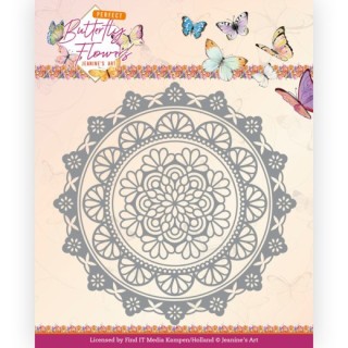 (JAD10146)Dies - Jeanine's Art - Perfect Butterfly Flowers - Mandala Circle
