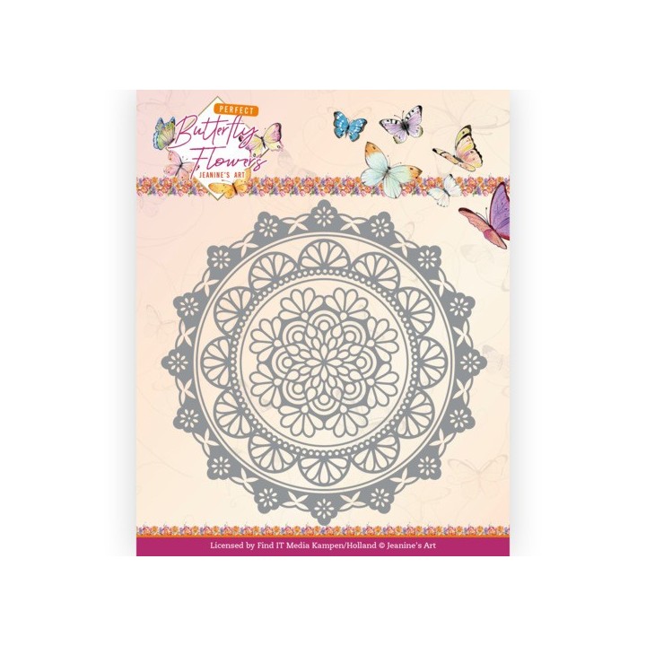 (JAD10146)Dies - Jeanine's Art - Perfect Butterfly Flowers - Mandala Circle
