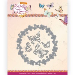 (JAD10152)Dies - Jeanine's Art - Perfect Butterfly Flowers - Butterfly Wreath