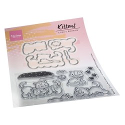 (ec0194)Clear Stamp & dies Eline's Animals - Kittens