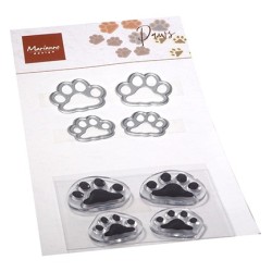 (CS1088)Clear Stamp & dies Paws