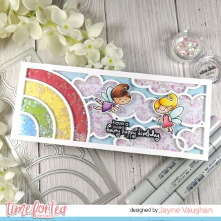 (T4T/844/Ski/Sta)Time For Tea Designs Skies the Limit Slimline Metal Dies