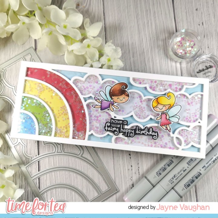 (T4T/844/Ski/Sta)Time For Tea Designs Skies the Limit Slimline Metal Dies