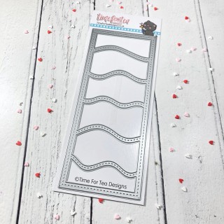 (T4T/845/Slo/Sta)Time For Tea Designs Stitched Slopes Slimline Metal Dies