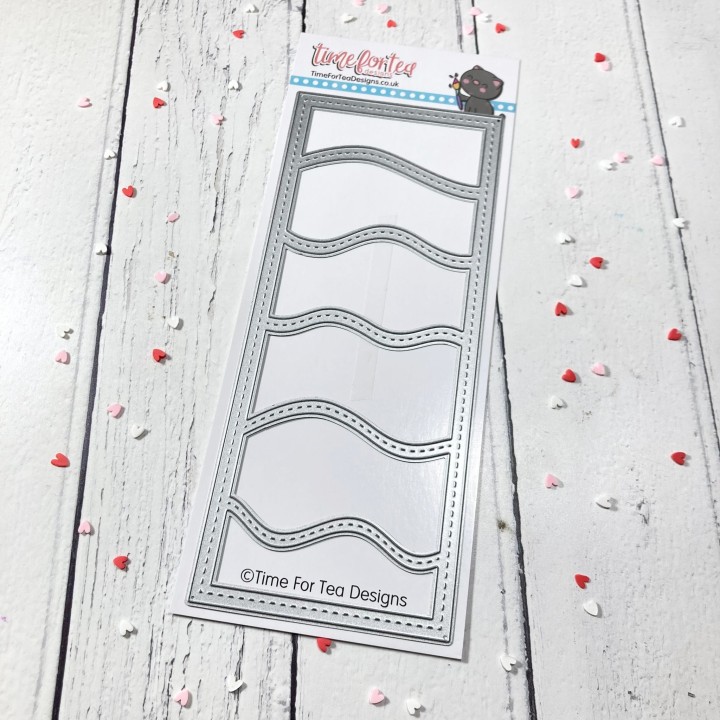 (T4T/845/Slo/Sta)Time For Tea Designs Stitched Slopes Slimline Metal Dies
