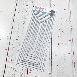 (T4T/843/Sli/Sta)Time For Tea Designs Simple Slimline Nesting Metal Dies