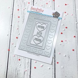(T4T/840/A2S/Sta)Time For Tea Designs A2 Stitched Hearts Metal Dies