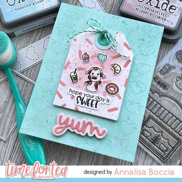 (T4T/838/Caf/Cle)Time For Tea Designs Cafe Critters Clear Stamps