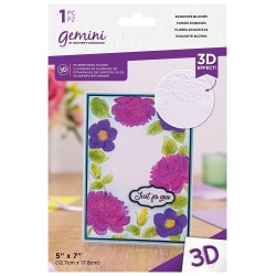 (GEM-EF5-3D-EXBL)Gemini Exquisite Blooms 3D Embossing Folder