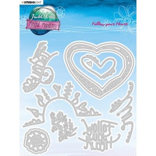 (JL-MM-CD193)Studio Light JL Cutting Die Follow your heart Mindful Moodling nr.193