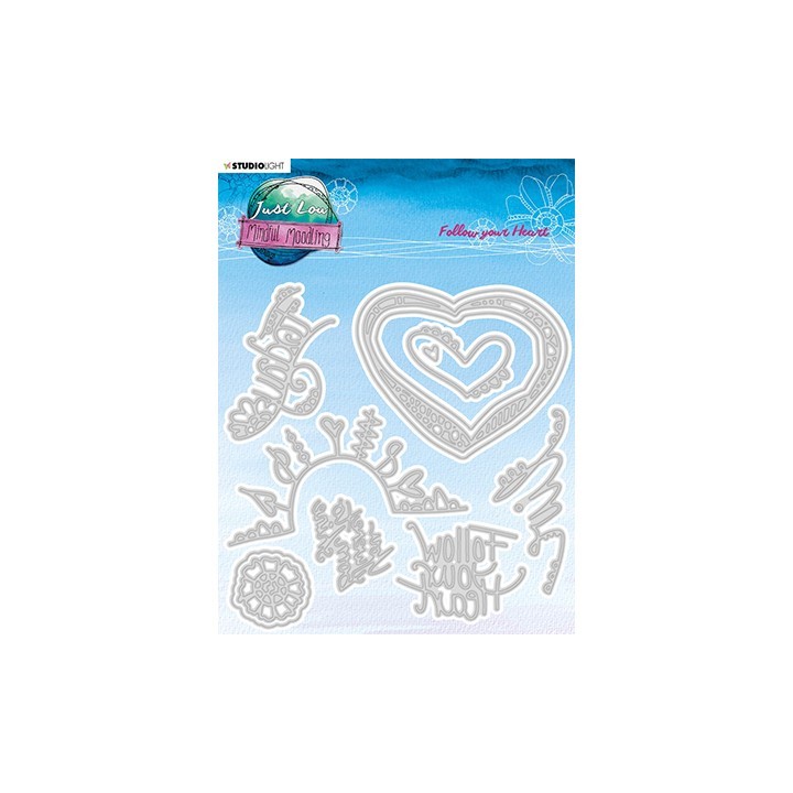 (JL-MM-CD193)Studio Light JL Cutting Die Follow your heart Mindful Moodling nr.193