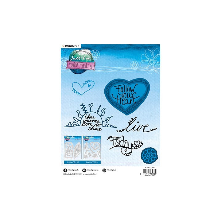 (JL-MM-CD193)Studio Light JL Cutting Die Follow your heart Mindful Moodling nr.193