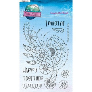 (JL-MM-STAMP189)Studio Light JL Clear stamp Imagine the florals Mindful Moodling nr.189