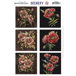 (CDS10041)Scenery - Yvonne Creations - Aquarella - Poppies square