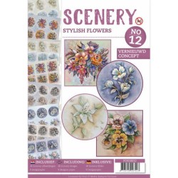 (POS10012)Push Out book Scenery 12 - Stylish Flowers