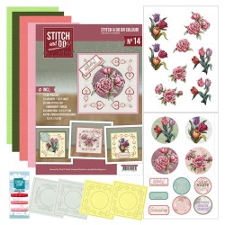 (STDOOC10014)Stitch and Do on Colour 14 - Yvonne Creations - Graceful Flowers