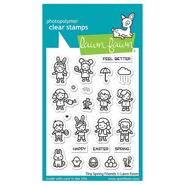 (LF2778)Lawn Fawn Tiny Spring Friends Clear Stamps