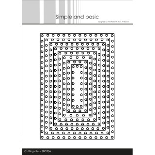 (SDB206)Simple and Basic Heart Framed Rectangle Cutting Dies
