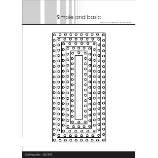 (SDB210)Simple and Basic Heart Framed Mini Slim Cutting Dies