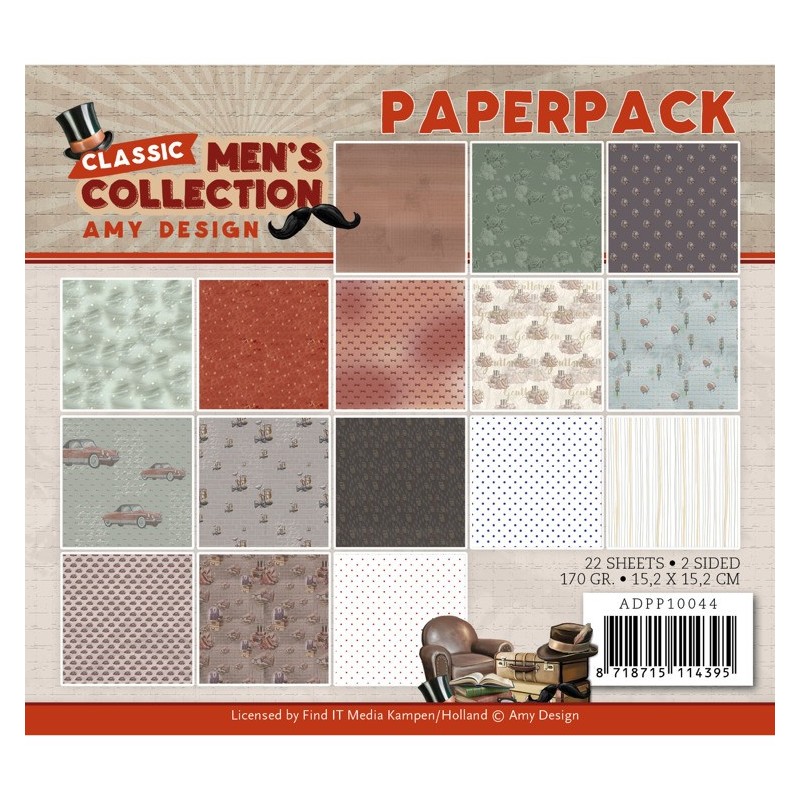 (ADPP10044)Paperpack - Amy Design - Classic men's Collection