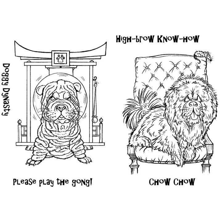 (MBDH006)The Card Hut In The Doghouse: Doggy Dynasty Clear Stamps