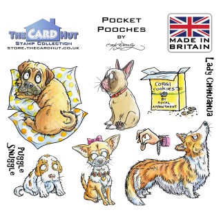 (MBDH004)The Card Hut In The Doghouse: Pocket Pooches Clear Stamps