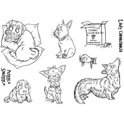 (MBDH004)The Card Hut In The Doghouse: Pocket Pooches Clear Stamps