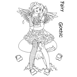 (LRFF008)The Card Hut Gothic Fairy Clear Stamps