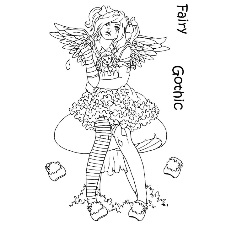 (LRFF008)The Card Hut Gothic Fairy Clear Stamps