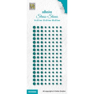 (RHIN004)Rhinestones, Set 4 Christmas green col. 3415