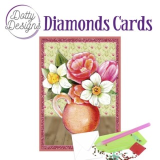 (DDDC1074)Dotty Designs Diamond Cards - Vase with Flowers