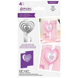 (GEM-MD-ELE-SC-HEA)Gemini Swing Card Heart Elements Dies