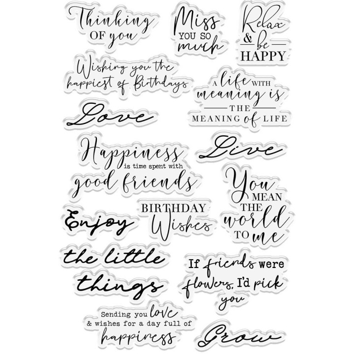 (S-CLANE-ST-LLG)Crafter's Companion Country Lane Clear Stamps Live, Love, Grow