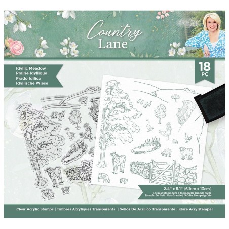 (S-CLANE-ST-IDME)Crafter's Companion Country Lane Clear Stamps Idyllic Meadow