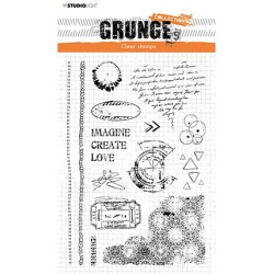 (SL-GR-STAMP206)Studio Light SL Clear Stamp Elements love Grunge Collection nr.206