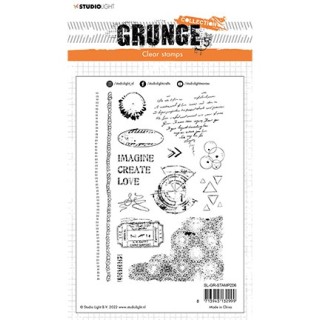 (SL-GR-STAMP206)Studio Light SL Clear Stamp Elements love Grunge Collection nr.206