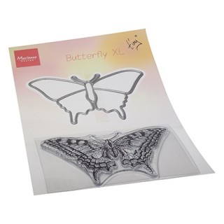 (TC0894)Clear stamp & die set Tiny's Butterfly XL
