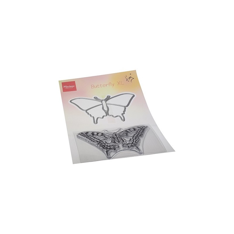 (TC0894)Clear stamp & die set Tiny's Butterfly XL