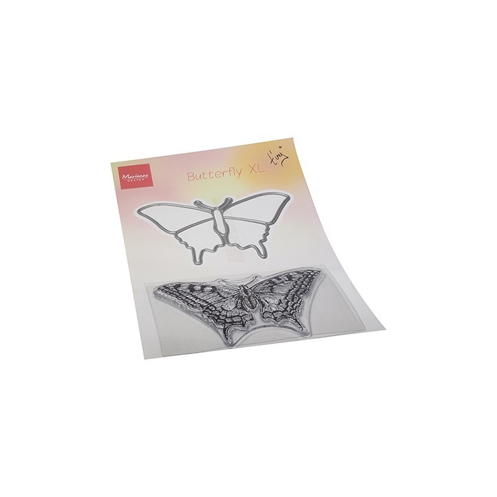 (TC0894)Clear stamp & die set Tiny's Butterfly XL