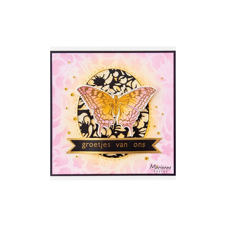 (TC0894)Clear stamp & die set Tiny's Butterfly XL