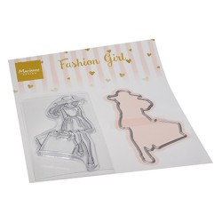 (CS1089)Clear Stamp & dies Fashion Girl