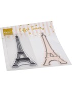 (CS1090)Clear Stamp & dies Eiffel tower