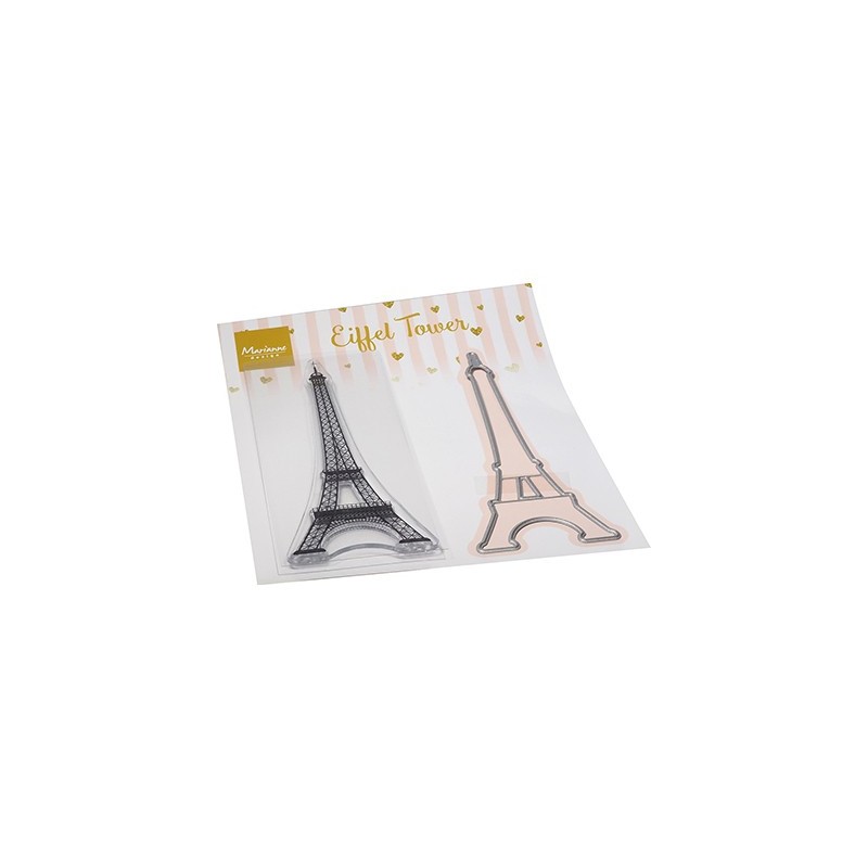 (CS1090)Clear Stamp & dies Eiffel tower