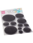 (CS1092)Clear Stamp Colorful silhouette - Basic Circles