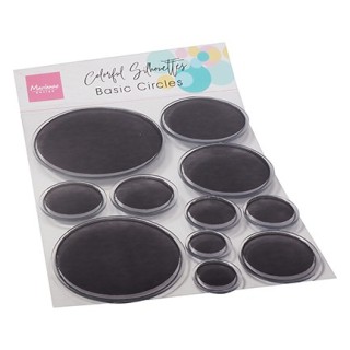 (CS1092)Clear Stamp Colorful silhouette - Basic Circles