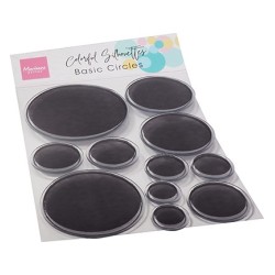 (CS1092)Clear Stamp Colorful silhouette - Basic Circles