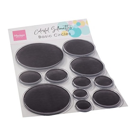 (CS1092)Clear Stamp Colorful silhouette - Basic Circles